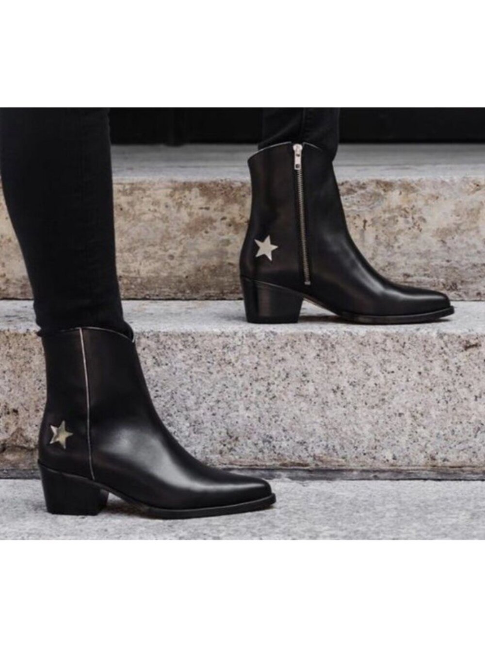Thursday Boot Company Sz. 8.5 Black Country Star Leather Boots